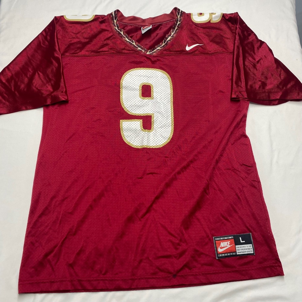 Vintage 90s Nike Team Sports FSU Florida State Seminoles #9 Jersey Mens L USA